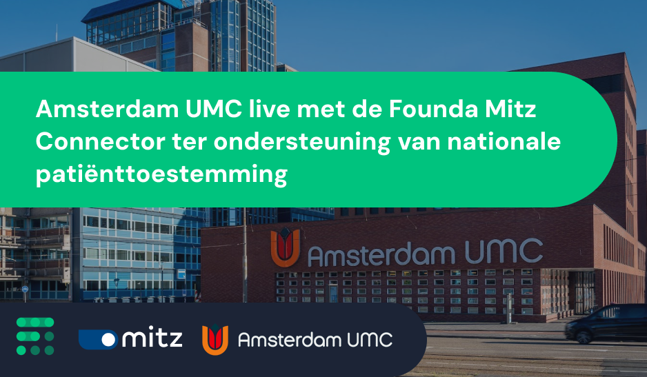 Founda x Amsterdam UMC - Mitz Connector PR graphic Linkedin